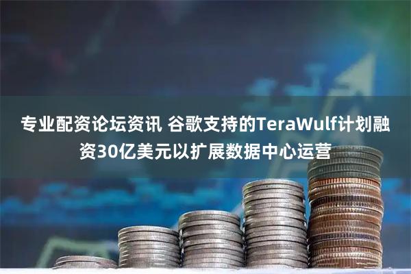 专业配资论坛资讯 谷歌支持的TeraWulf计划融资30亿美元以扩展数据中心运营